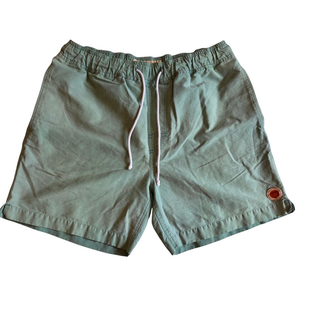 Mollusk Surf Shop Beach Trunks Sage Green Cotton Large